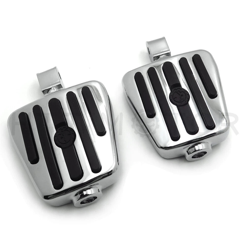 Chrome Rubber Footpegs for Honda Fury VT1300, Shadow Aero, Phantom, Spirit (2009–2023)
