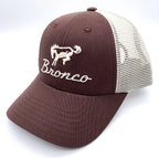 Ford Bronco Trucker Hat Brown Tan Stitching Licensed Mesh Back (2021–2026)