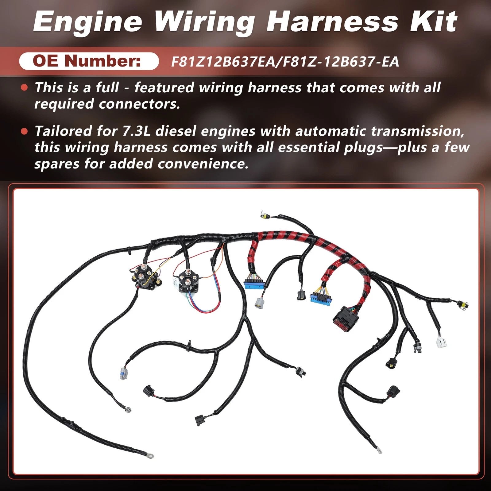 Engine Wiring Harness F81Z-12B637-EA for Ford F250 F350 F550 (1999–2007)