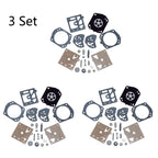 3X Carburetor Repair Kit for Husqvarna 257, 250R, Poulan 2800, 3300 (Walbro K20-HDA)