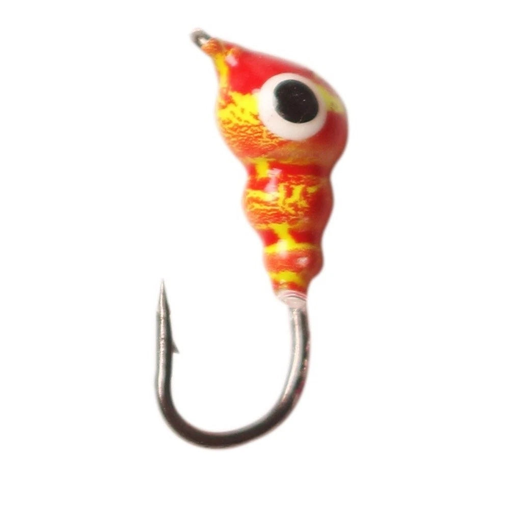 Ice Fishing Lure Hook 11g Twisted Jig Head Set of 6 Colors