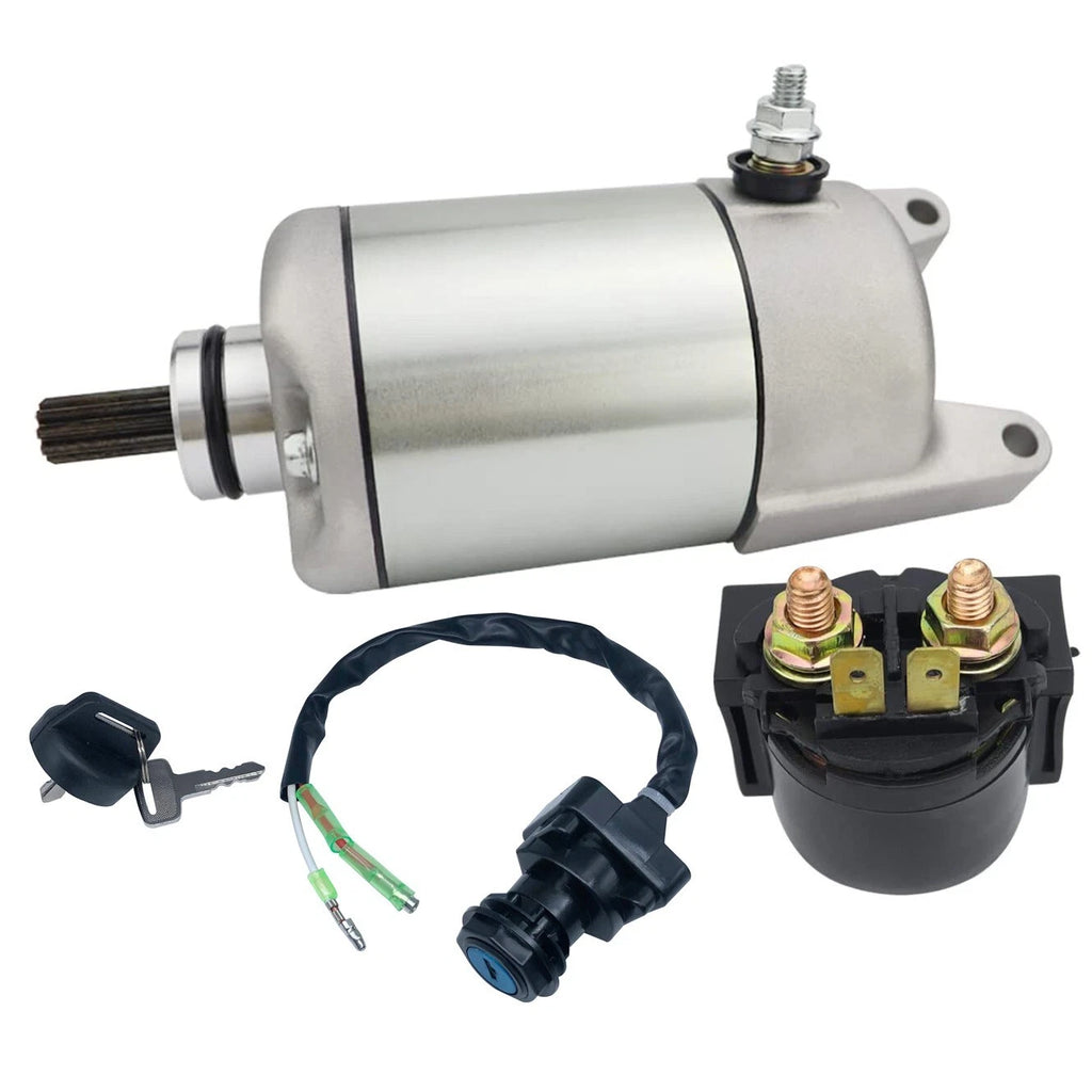 Starter Motor for Kawasaki KLF400 4X4 (1993–1999) with Relay & Switch