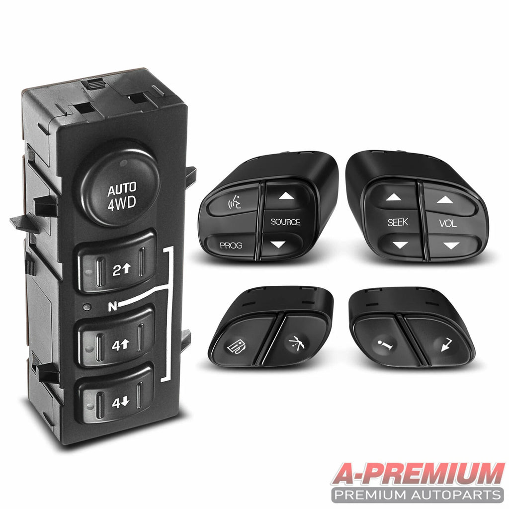 4X4 Selector & Steering Wheel Control Switch for GMC Sierra