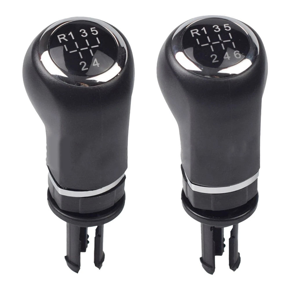 Manual Gear Shifter Knob for Opel Corsa D (2006–2014) Black Silver