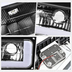 C-Shape LED DRL Headlights for Chevy GMC C/K Suburban Tahoe Yukon (1988–2000)