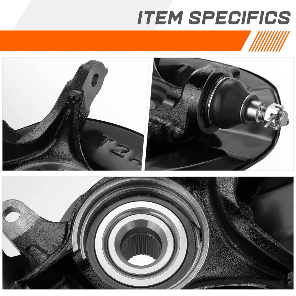 Front Right Loaded Wheel Bearing Hub Knuckle Assembly for Honda Accord (2013–2016)
