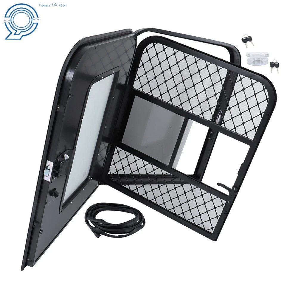 30" x 36" Black RV Entry Door for Tear Drop Trailer