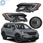LED Headlight Set for Pilot Elite (2016–2018) & Passport (2019–2021) LH+RH
