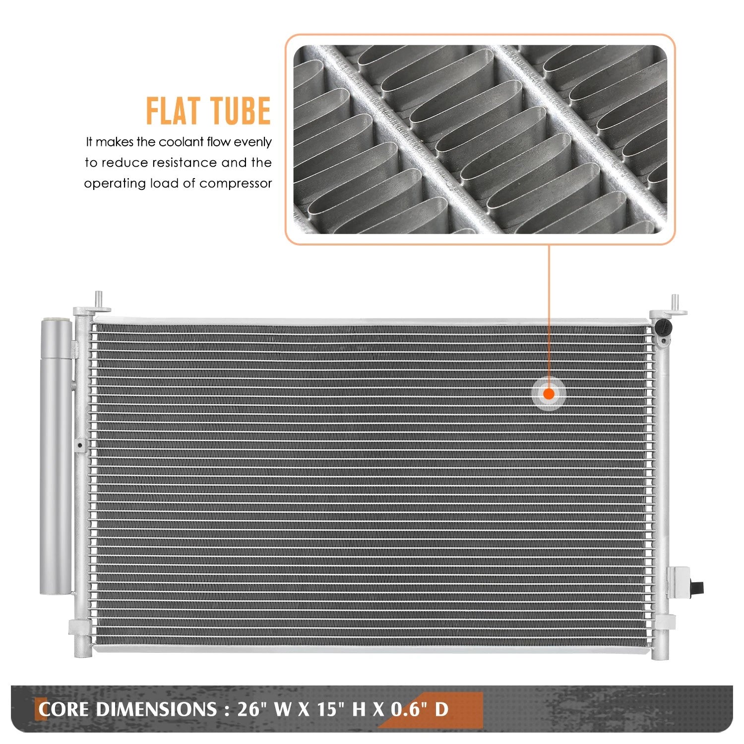 A/C Condenser for Honda Civic 1.8L Coupe (2006–2011) Aluminum Core