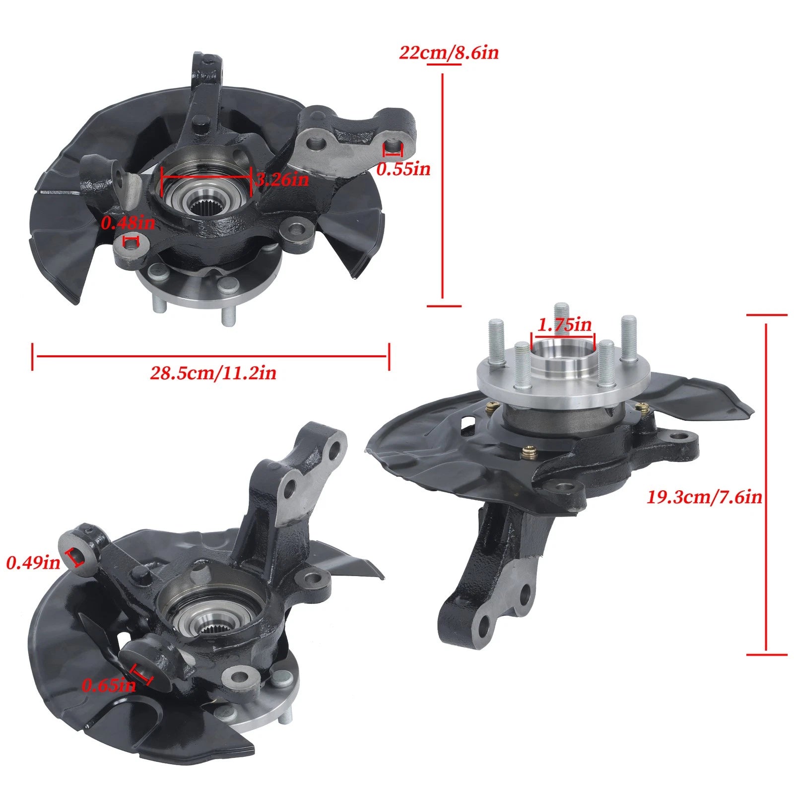 Front Left Wheel Hub Bearing Assembly 4321219015 for Toyota Corolla (2003–2008)