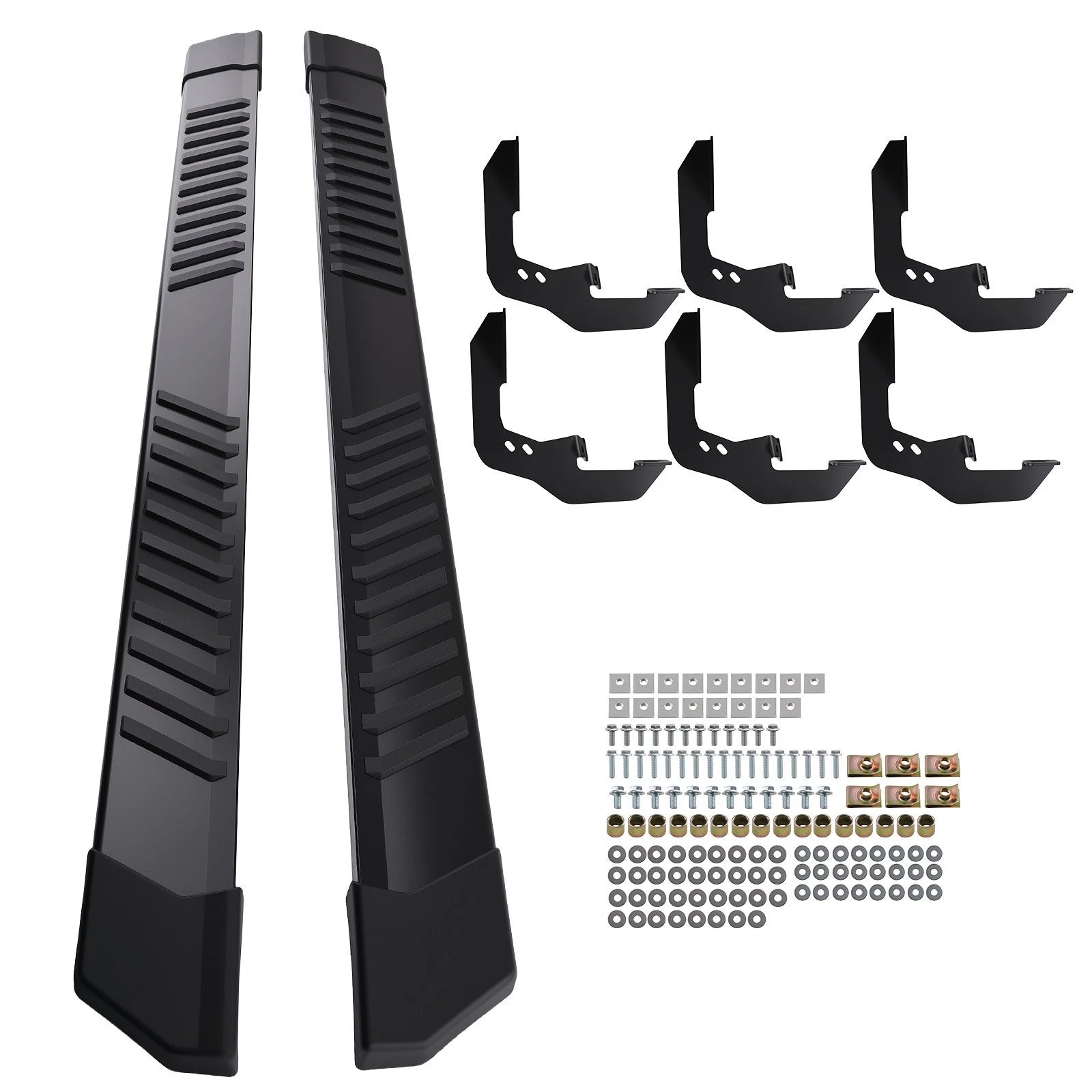 Set of 2 Nerf Bar Side Steps for GMC Sierra 2500HD 3500HD (2020–2026) Black