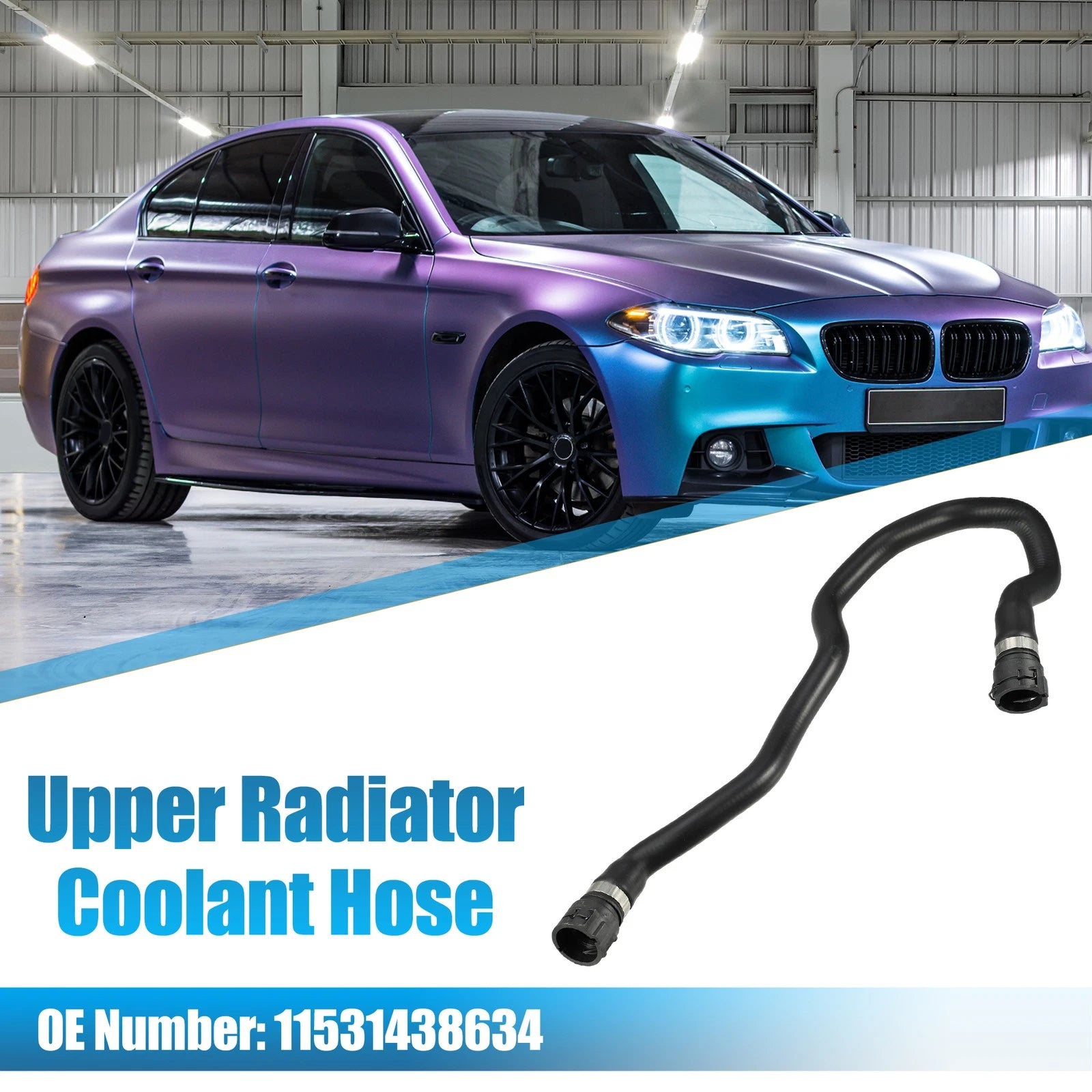 Upper Radiator Coolant Hose for BMW 525i 528i 530i (2001–2003) No. 11531438634