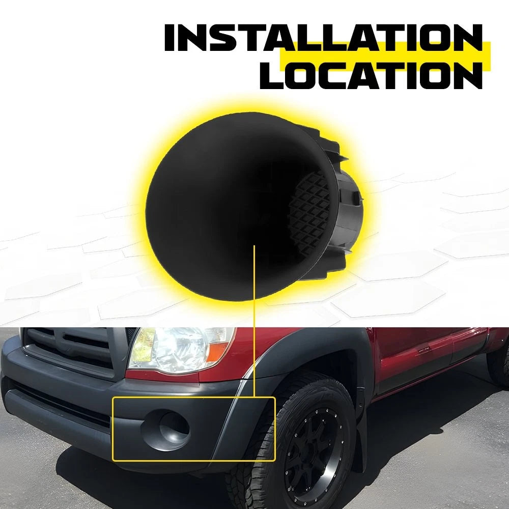 Set of 2 Front Fog Light Hole Covers for Toyota Tacoma (2005–2011)