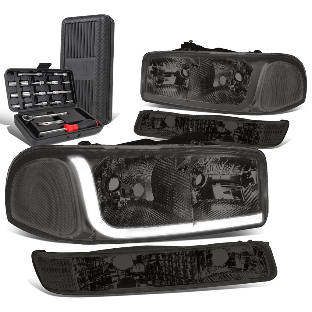 LED DRL Bar Headlight Bumper Lamp for GMC Sierra (1999–2007)