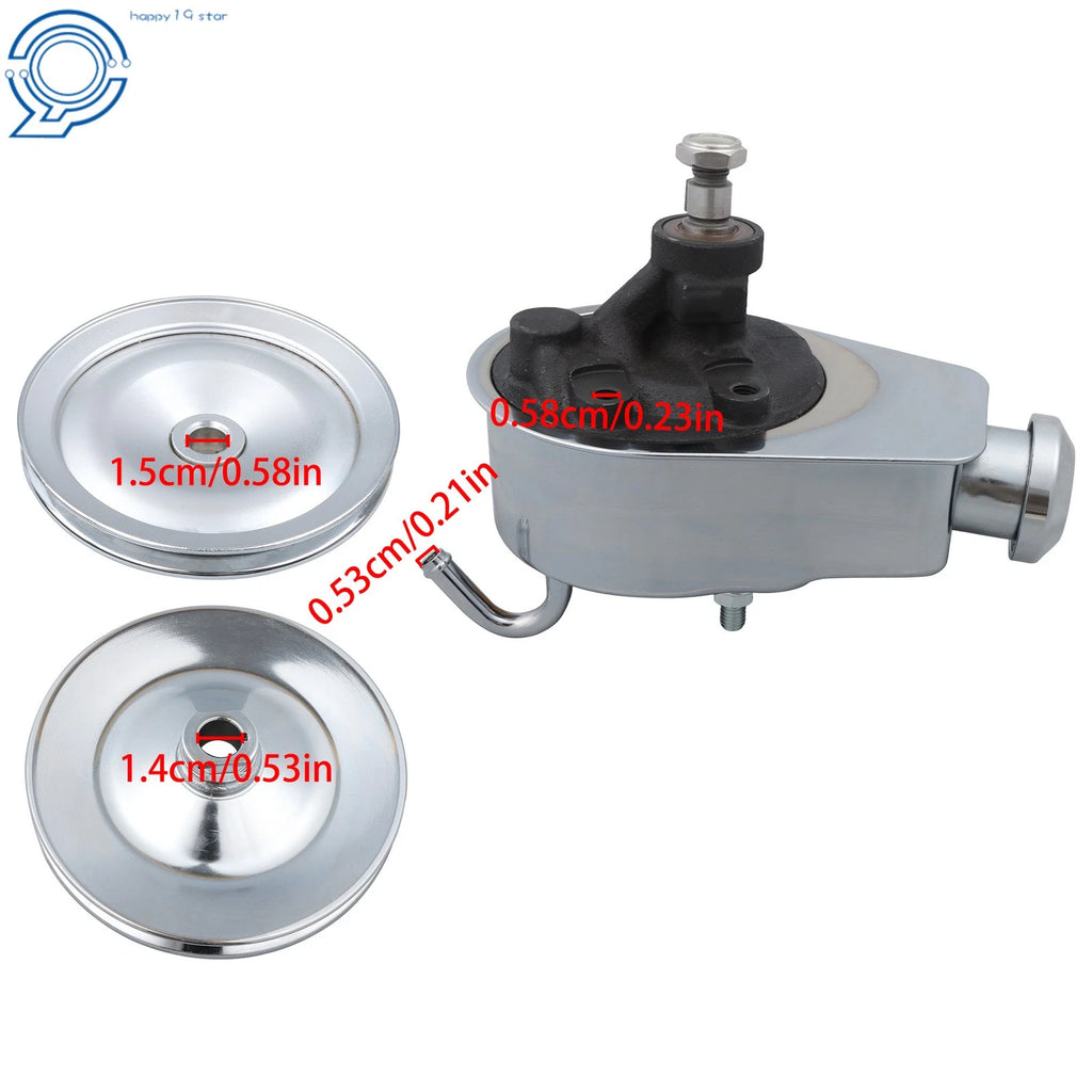Chrome Power Steering Pump for Chevy SBC (1969-1995)