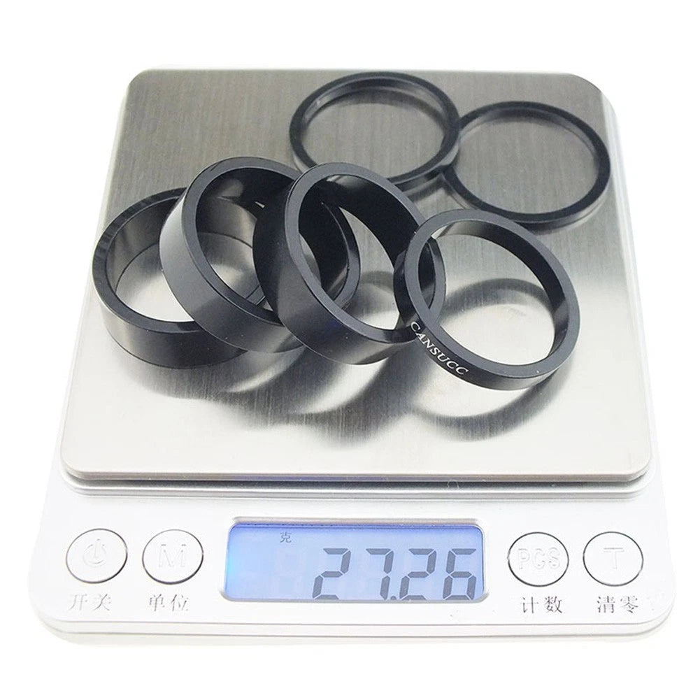 Set of 6 Aluminum Headset Spacers for Bicycle (1-1/8", 2/3/5/10mm)