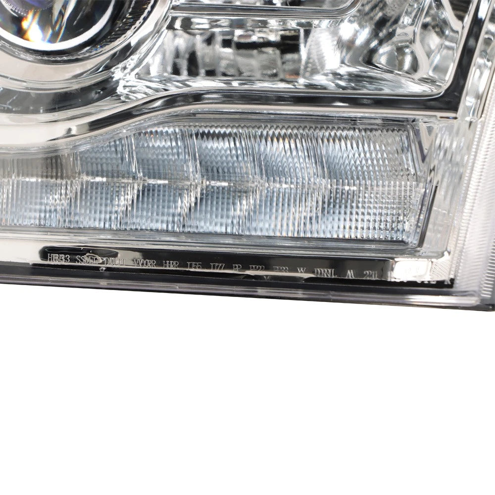 Set of 2 Projector Headlights with LED DRL for Dodge Ram 1500 (2009–2018)