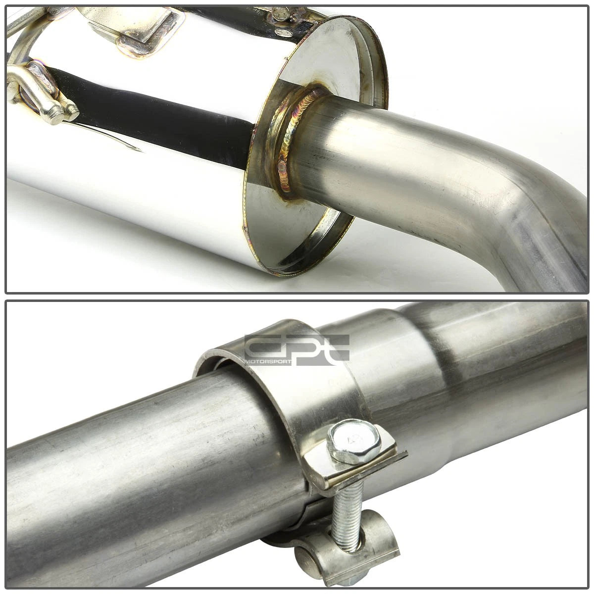 Rolled Muffler Tip for Chrysler PT Cruiser (1999–2006) - Stainless Racing Catback