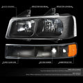 Headlights with Amber Signal Bumper Lamps for Express Savana 1500 2500 3500 (2003–2022)