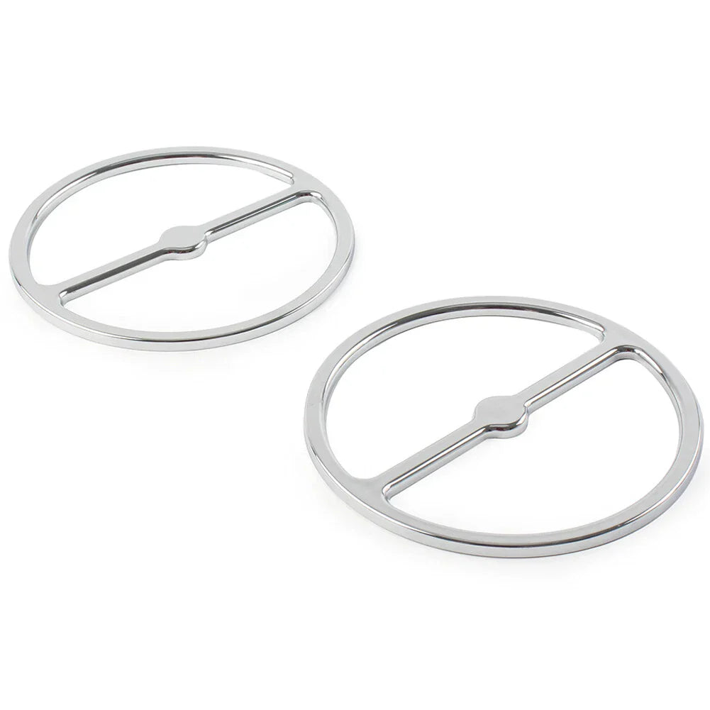 Chrome Speaker Trim Ring Covers for Harley Electra Tri Glide (2014-2023)