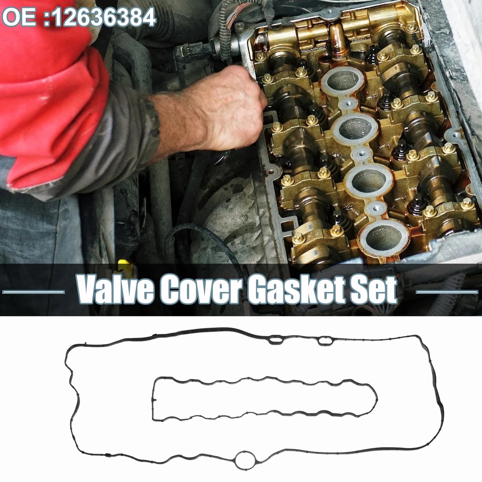 Set of 1 Valve Cover Gasket for Chevrolet Equinox (2018–2023) No. 12636384