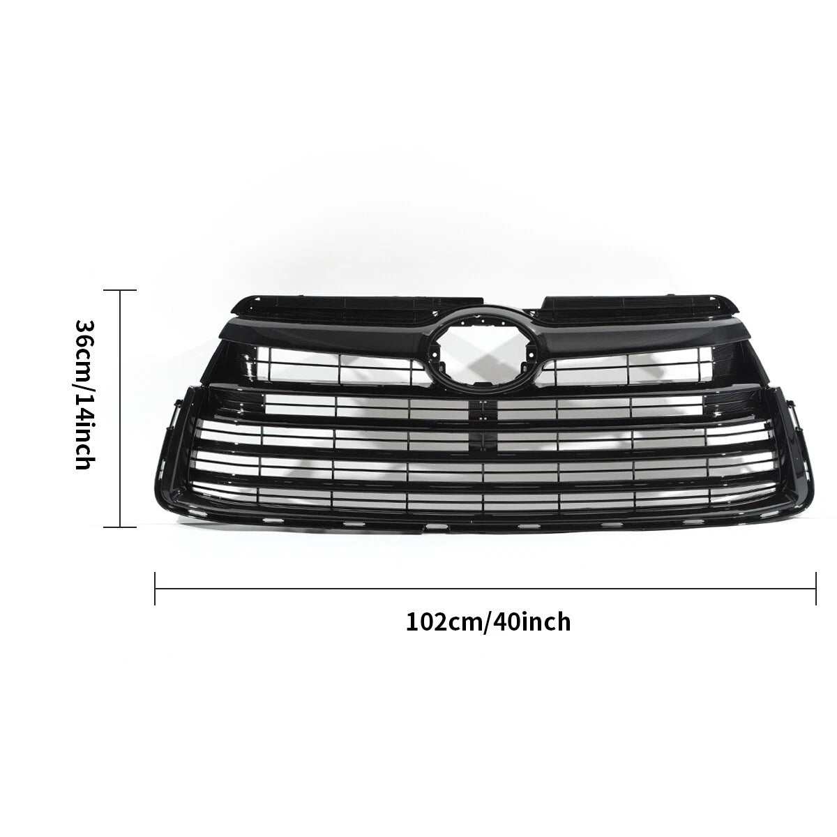 Gloss Black Front Bumper Upper Grille for Toyota Highlander (2014–2016)