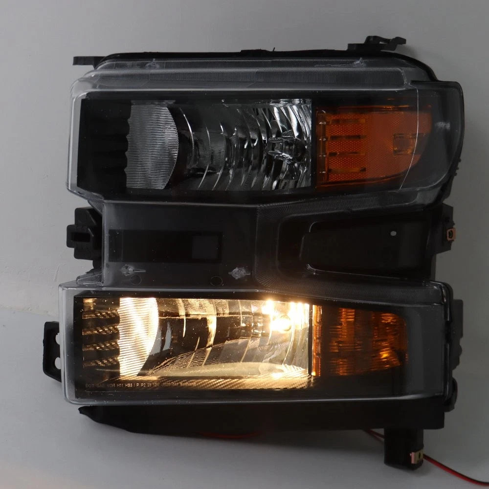 Set of 2 Tail Lights for Chevy Silverado 1500 (2019–2021) Black Halogen