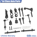 14pc Front Suspension Ball Joints Tie Rod Ends Kit for Ford Crown Victoria (1998–2002)