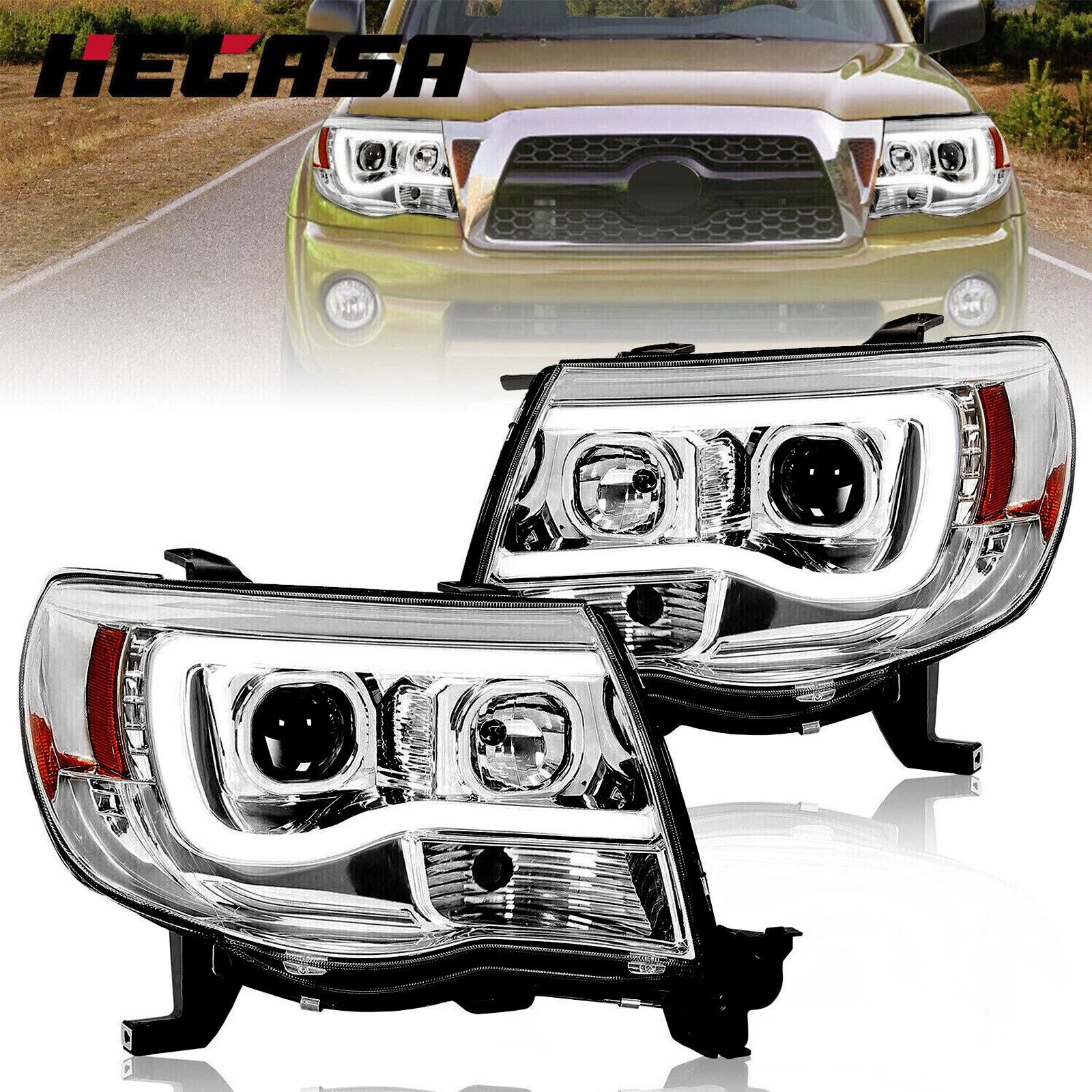 Set of 2 LED Headlights for Toyota Tacoma (2005–2011)