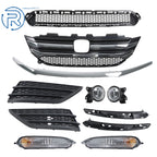 Front Bumper Grille Set with Fog Lamps for Honda Pilot (2016–2018)