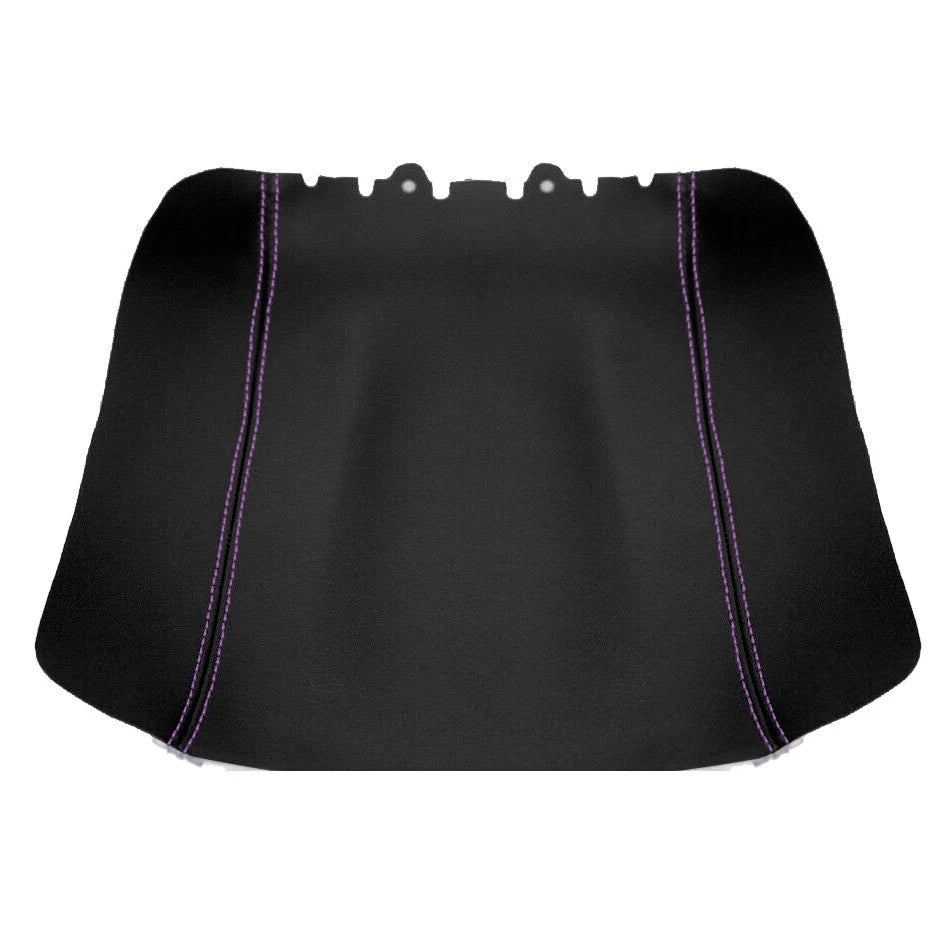 Console Lid Jump Seat Cover for Ford F150 (2004–2008) Carbon Fiber Purple Stitch