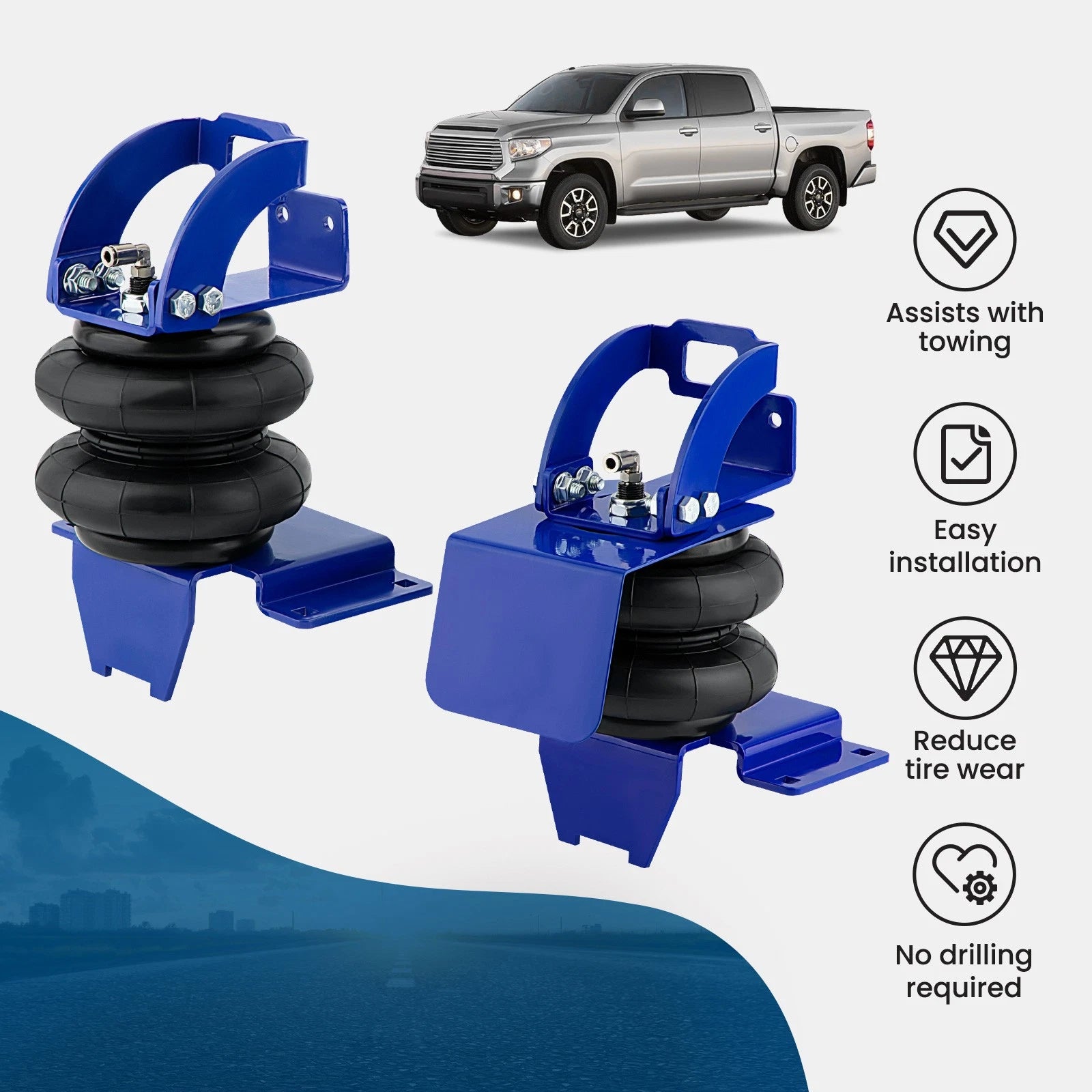 Rear Air Suspension Helper Spring Kit for Toyota Tacoma 2WD (2005–2005)