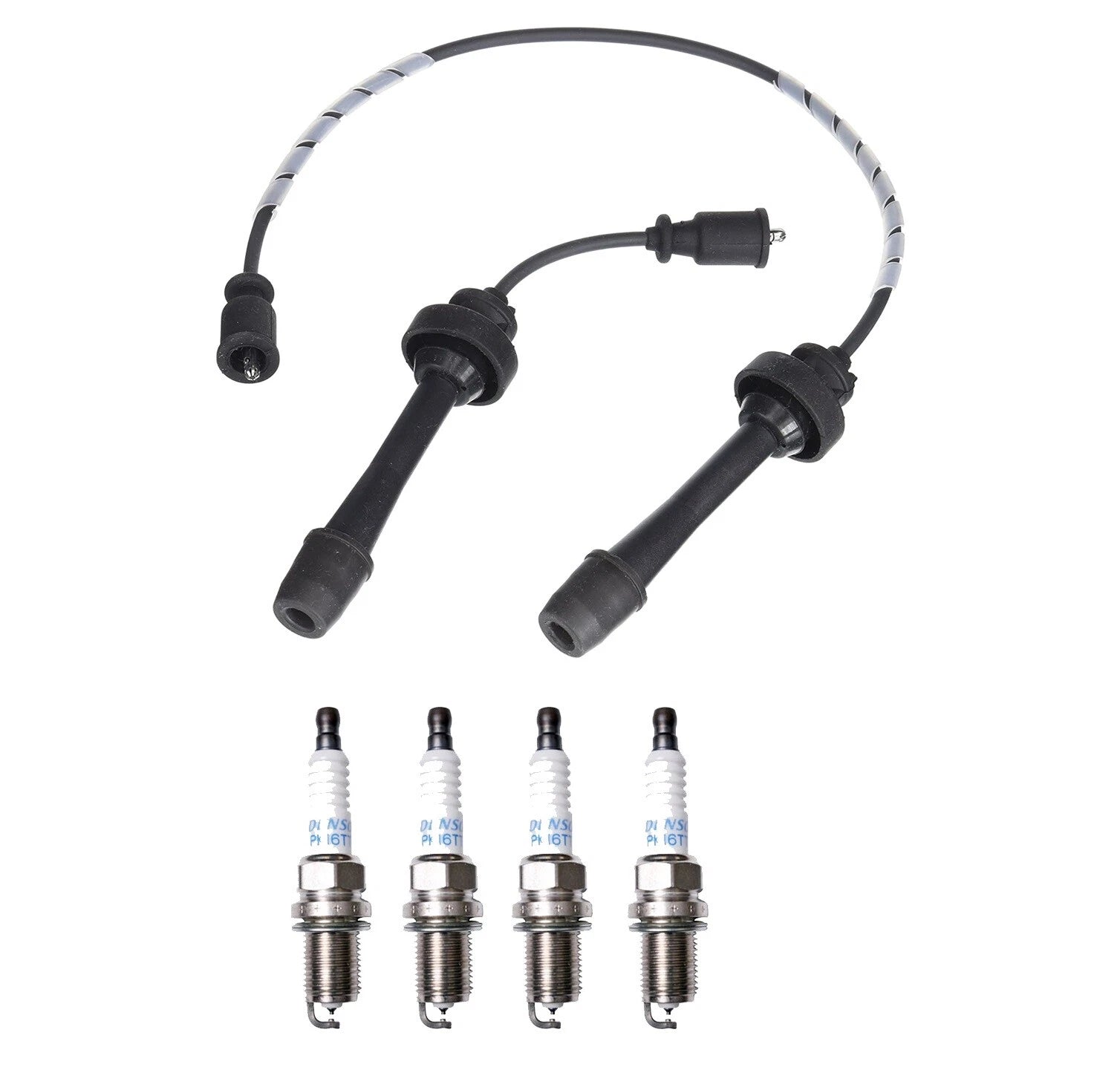 Denso Wire Set & 4 Platinum TT Spark Plugs for Mazda Protege 2.0L L4