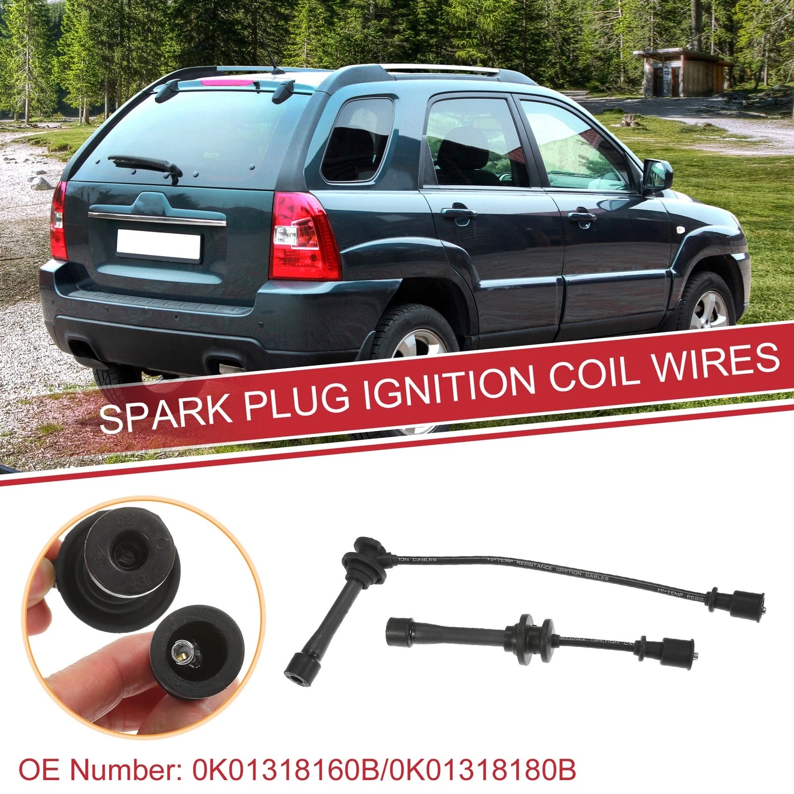 Ignition Coil Spark Plug Wire No. 0K01318160B for Kia Sportage (1997–2002)