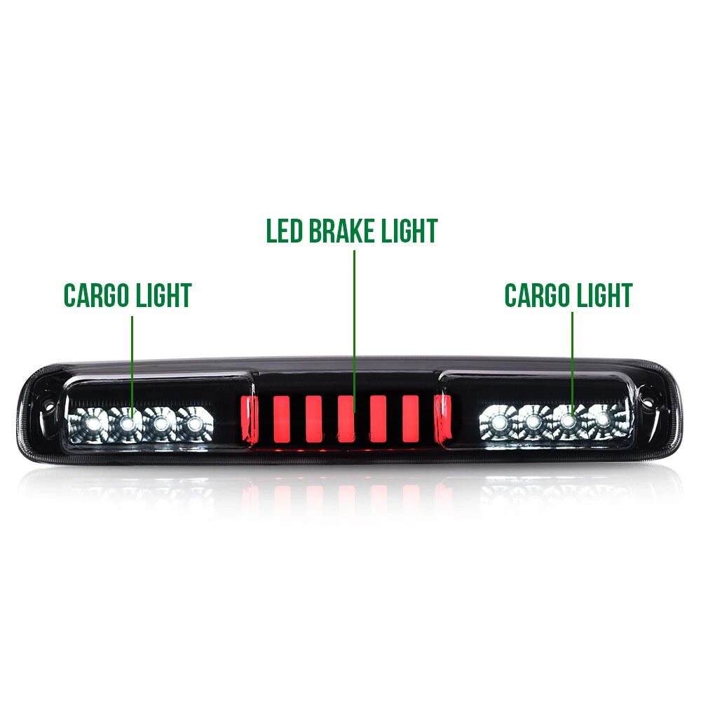 LED 3rd Brake Tail Light for Silverado Sierra (1999–2007) Black