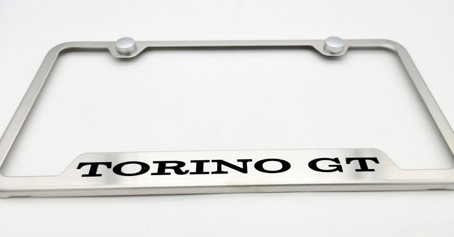 License Plate Frame Brushed Stainless Replacement for Ford Torino GT (1968–1972)