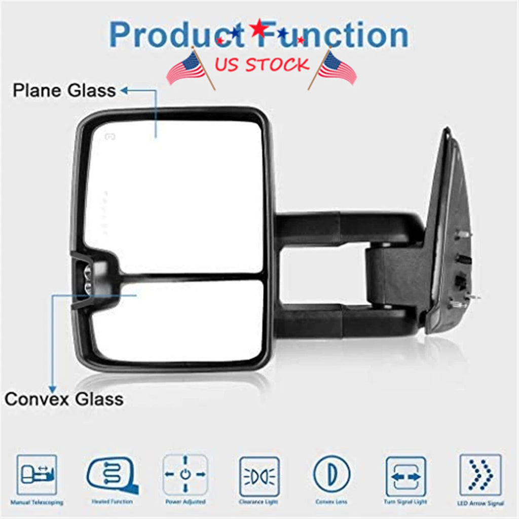 Towing Mirrors for Chevy Tahoe GMC Yukon (2003-2006)