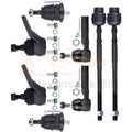 Set of 8 Front Lower Ball Joints and Tie Rods for Cadillac Commercial Chassis (1985–1993)
