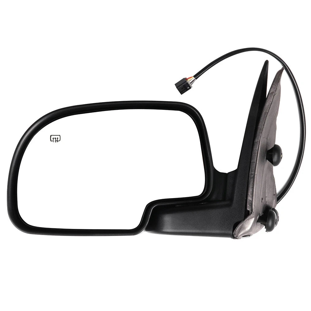 Set of 2 Power Heated Black Side Mirrors for Chevy GMC Yukon (2000–2002)