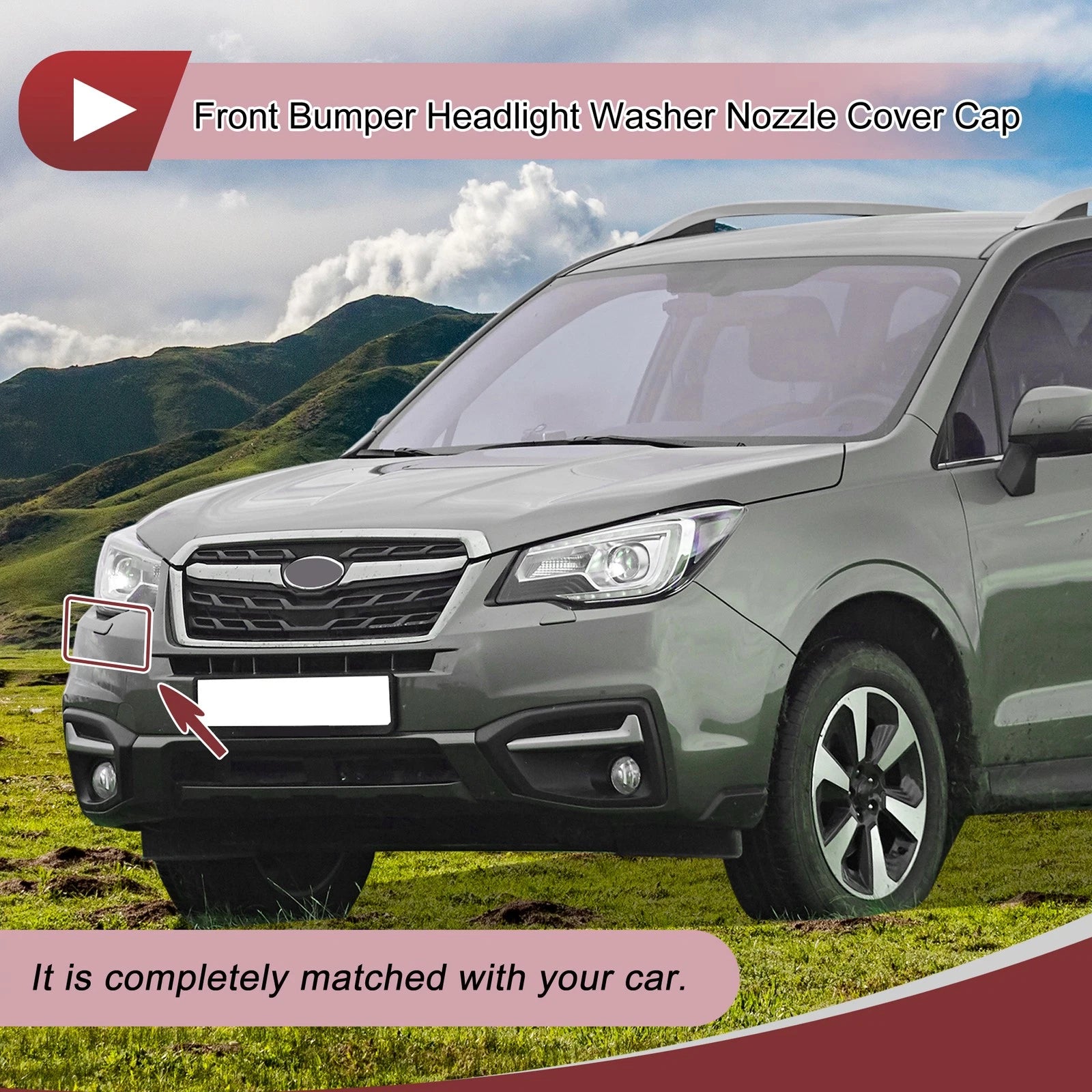 Front Right Washer Nozzle Cover Cap for Subaru Forester (2013–2015) Gold Tone