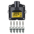 Set of 5 Bosch Ignition Coils & NGK Iridium IX Spark Plugs for Volvo S60 C70 XC90 (1990–2000)