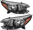 Headlight Assembly Pair for Honda CR-V (2012–2014) - Black, Amber Corner Lamps
