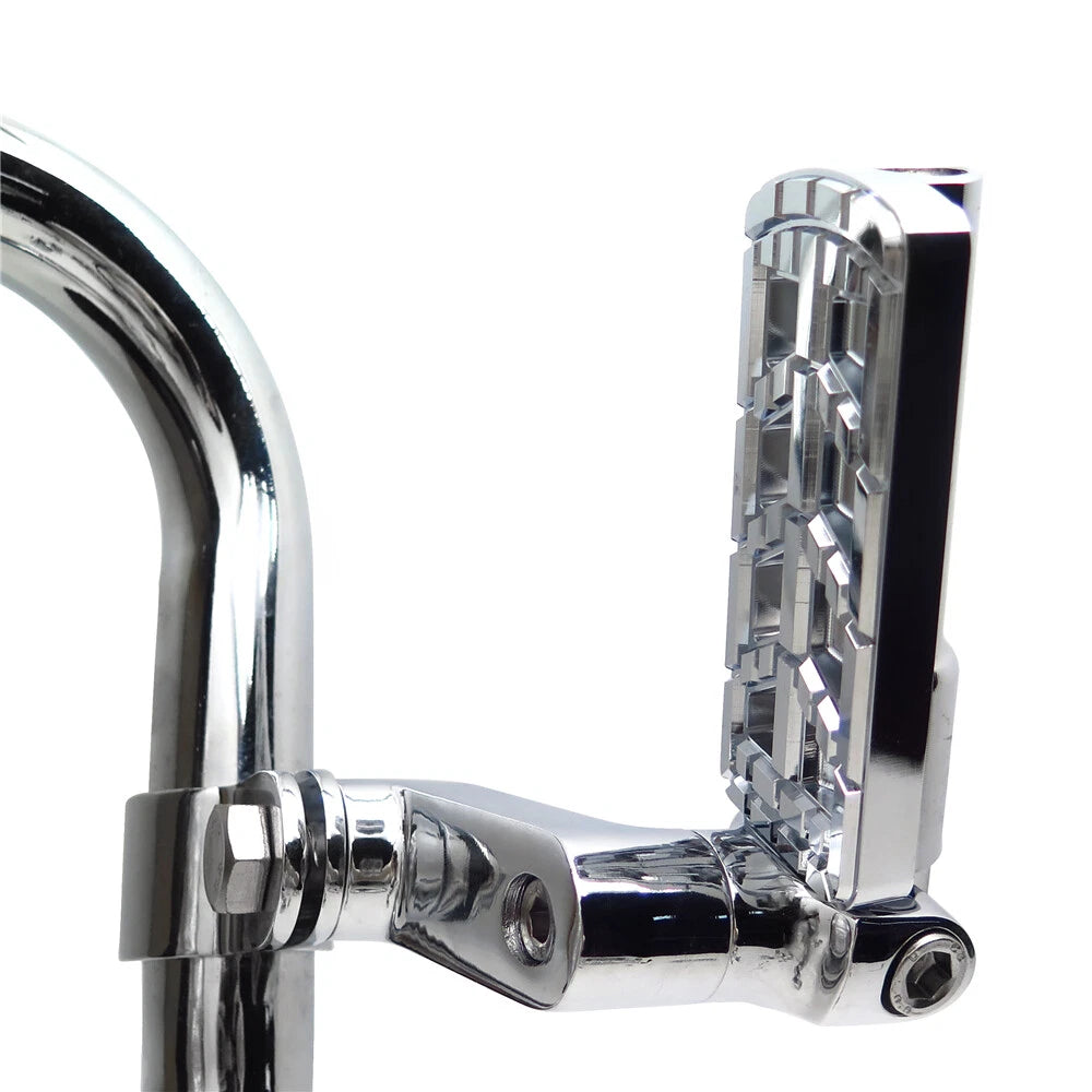 Chrome Dominator CNC FootPeg for Harley Softail (1.25" Clamp, 32mm)