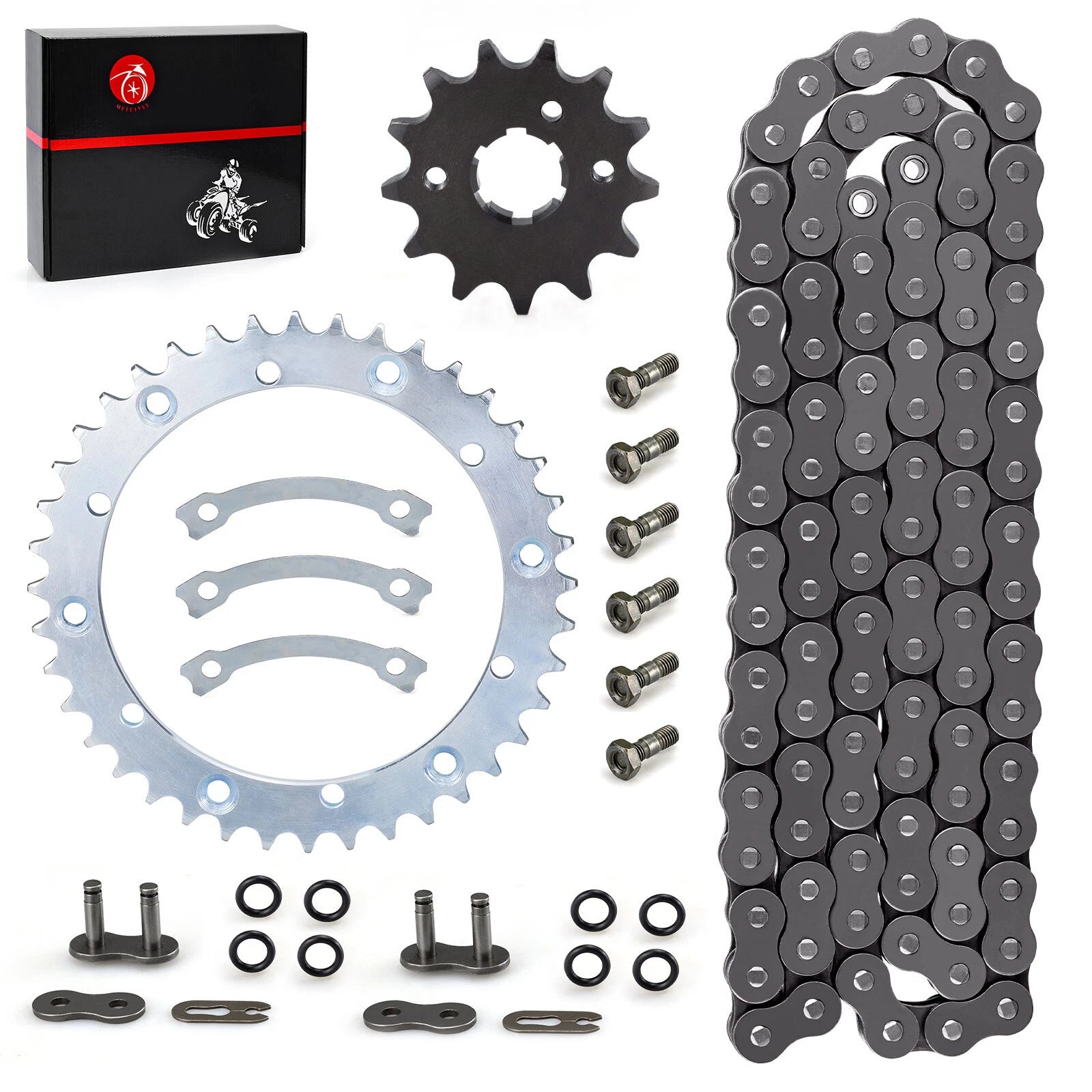 Front Rear Chain #520 98L Drive Sprocket Kit for Yamaha Warrior YFM350X (1989-2004)