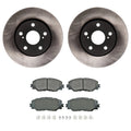 Set of 2 ADVICS Front Rotors & Akebono ProACT Ceramic Pads for HS250h (2010–2015)