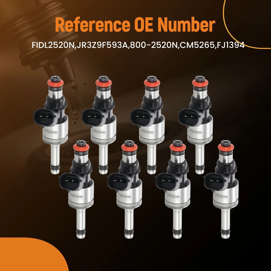8Pcs Fuel Injectors for Ford F-150, Mustang 5.0L V8 (2018–2020)