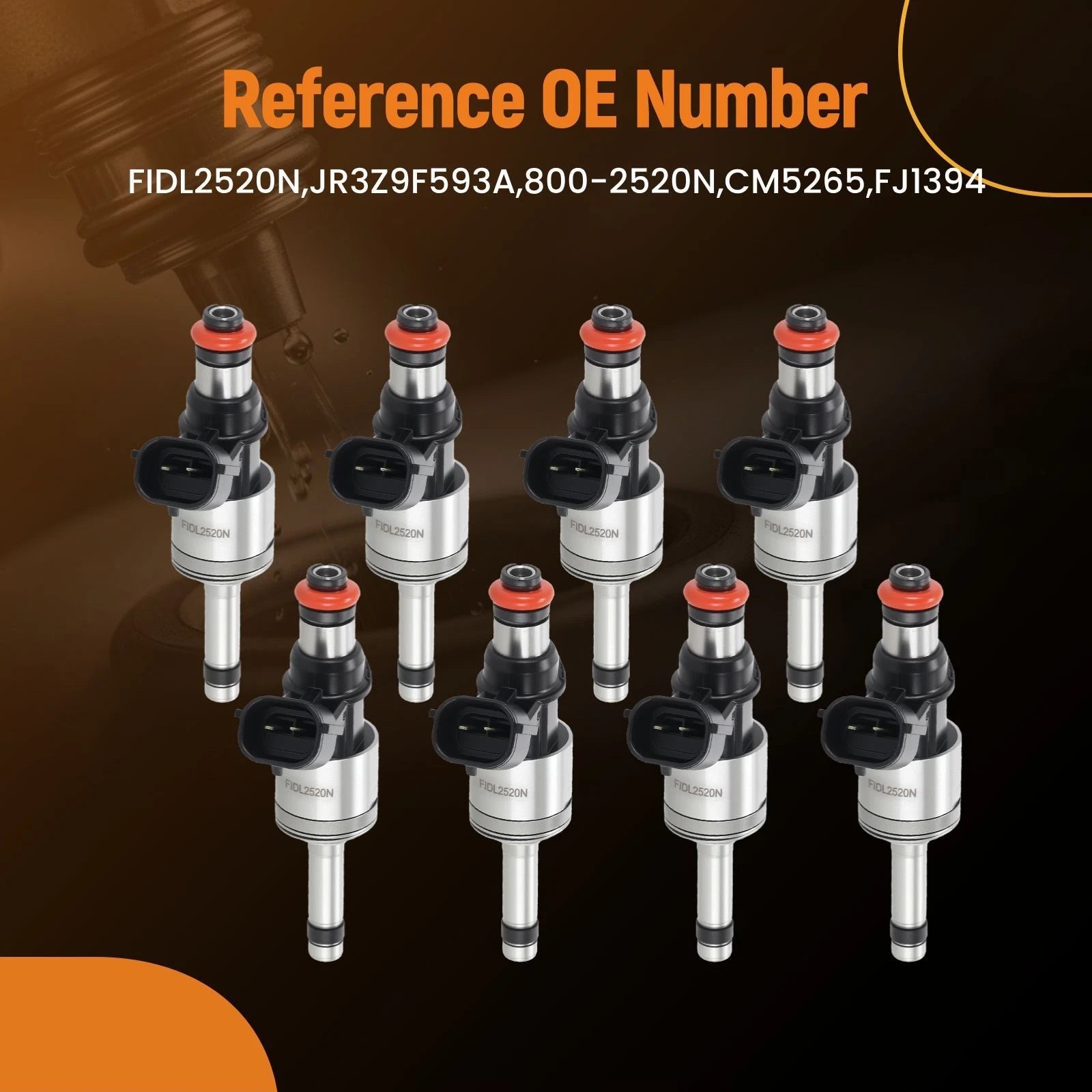 8Pcs Fuel Injectors for Ford F-150, Mustang 5.0L V8 (2018–2020)
