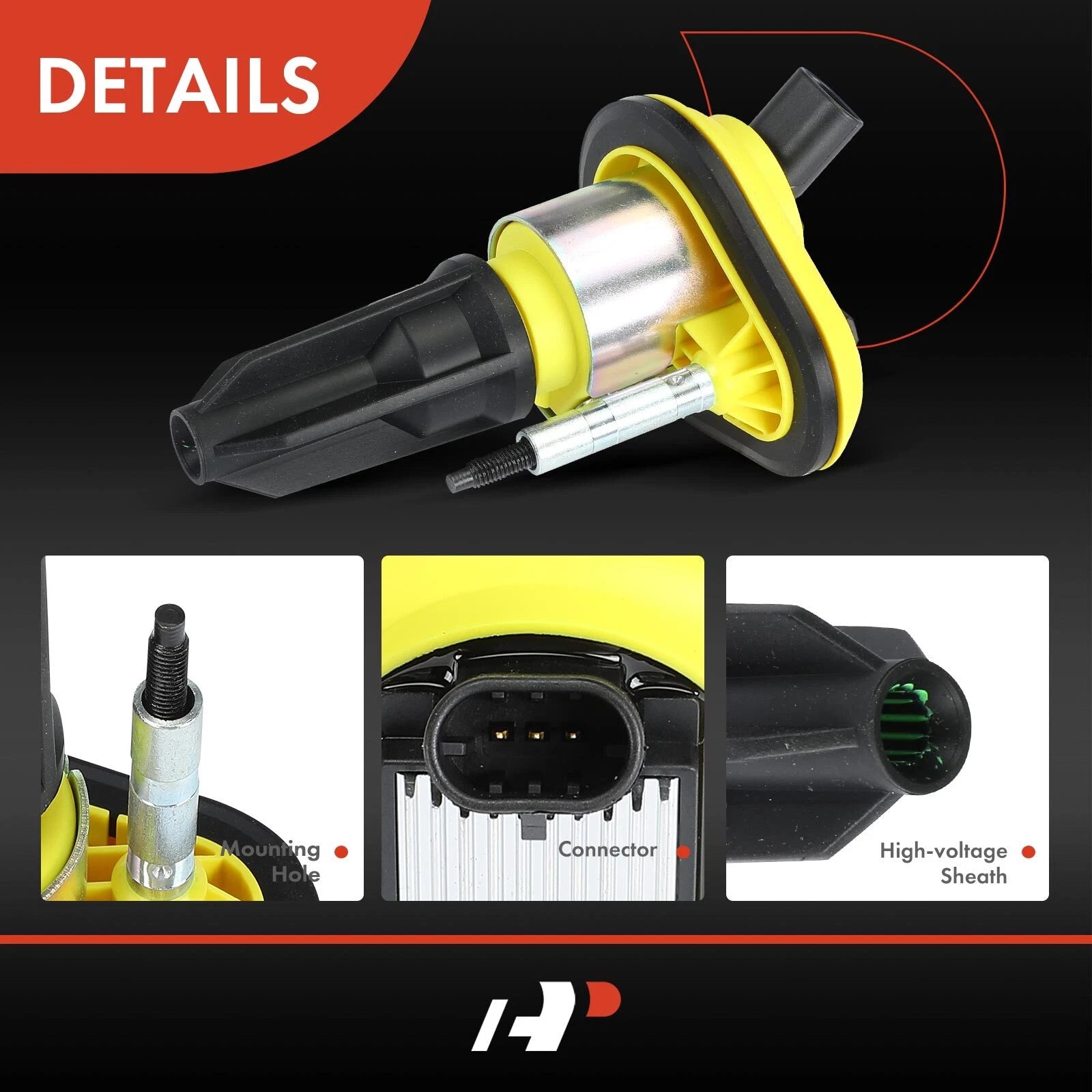 5X Yellow Ignition Coil for Chevrolet Colorado GMC Canyon (2004–2006)