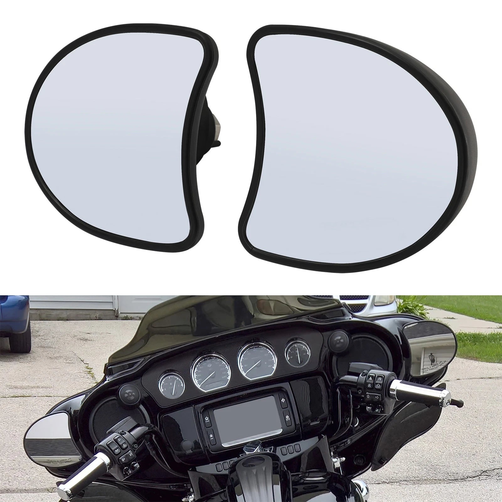 Fairing Mount Rear View Mirrors for Harley Electra Glide (2014–2022)