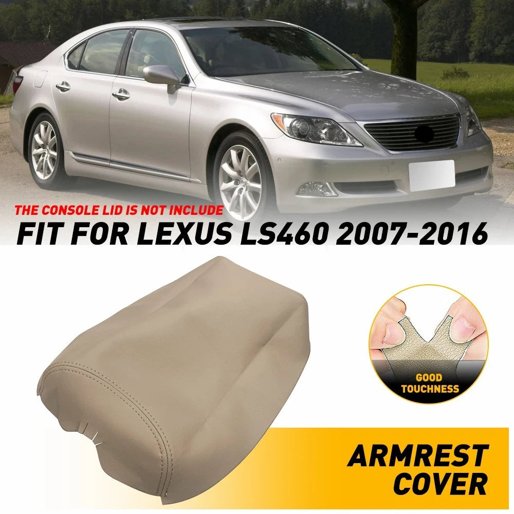 Leather Center Console Armrest Lid Cover for Lexus LS460 (2007–2016) Beige OEM